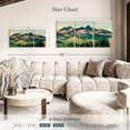 thumbnail image 4 of Elephant Stock Mountain Wall Art - Horizontal Multi Panel Canvas - Living Room Wall Decor - Nature Multi Panel - Teal And Green Decor - 56" x 27", 4 of 8