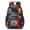 Basketball and Fire, variant on Basketball and Hoop Wooden Pattern 17" School Backpacks for Teens,Waterproof Oxford Fabric,S-Shape Padded Straps for School,Travel,Hiking,Camping