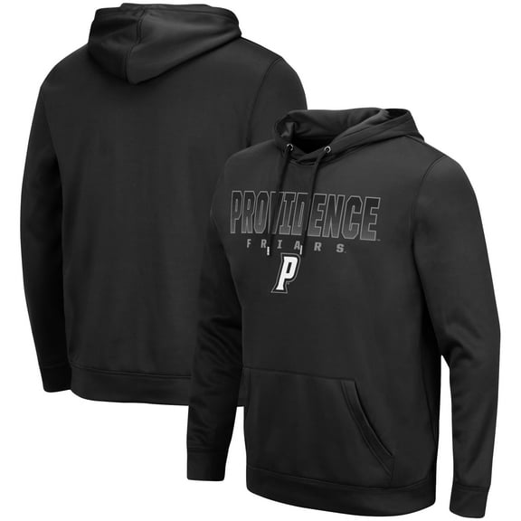 Men's Colosseum Black Providence Friars Blackout 3.0 Pullover Hoodie