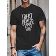 thumbnail image 1 of T-Shirt en Polyester Grande Taille pour Hommes - Haut d'Été Décontracté Col Rond avec Imprimé Graphique Dealer Patte, Tissu Léger Extensible, Coupe Régulière Motif Géométrique pour Adulte - Grande Taille Tenue Décontractée, 1 of 7
