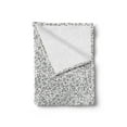 thumbnail image 2 of Floral Soft Flannel Fleece Blanket, Monochrome Leaves and Flowers Spring Daisy Meadow Blossoms Illustration, Cozy Plush for Indoor and Outdoor Use, 50" x 60", Charcoal Grey and White, by Ambesonne, 2 of 5