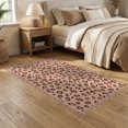 thumbnail image 2 of ODIKA Pink Leopard Cheetah Spotted Rosette Wildlife Theme Statement for Guest Room, Lounge, Apartment, Non-Slip Low Profile, 2 of 7