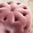 thumbnail image 6 of Modway Amour Tufted Button Round Performance Velvet Ottoman in Dusty Rose, 6 of 6