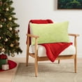 thumbnail image 4 of PONPRNGY Christmas Tree and Snowflake Decorative Throw Pillow Covers 12"x20", 1 Pack Soft Plush Lumbar Pillow Cover for Home Decor, Holiday Cushion Cases for Bed Living Room, 4 of 6