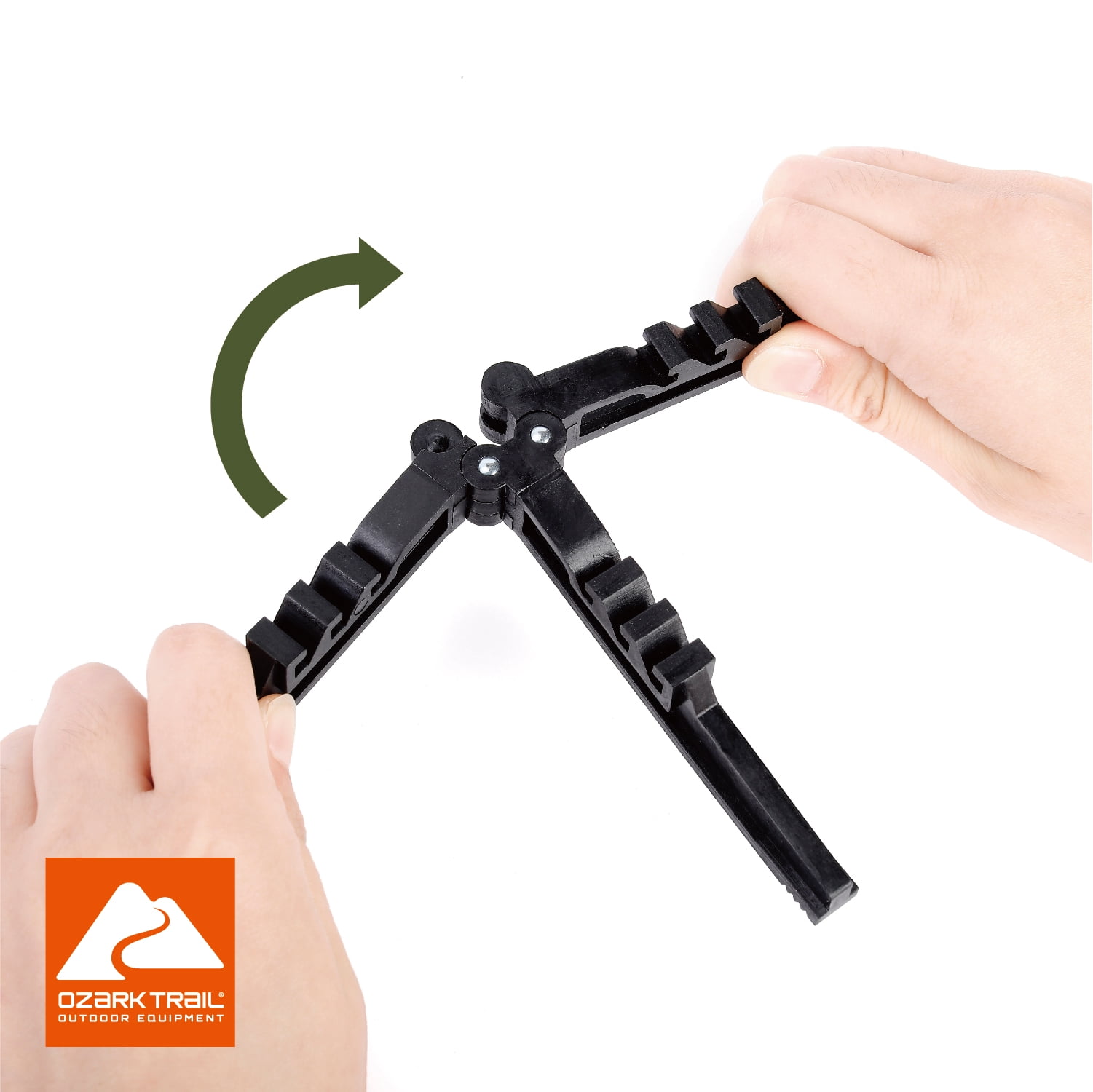 Ozark Trail 4-Piece All-in-One Portable Camping Stove Adapter and Stand Set, Propane Compatible