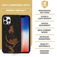 thumbnail image 7 of Case Yard Wooden Case for iPhone-11-Pro Soft TPU Silicone cover Slim Fit Shockproof Wood Protective Phone Cover for Girls Boys Men and Women Supports Wireless Charging Mermaid on the Moon Design, 7 of 7