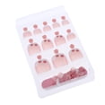 thumbnail image 1 of 24 Uds. De uñas postizas para pies, uñas francesas completas para pies, uñas artísticas, uñas de plástico s 4065 jinwen Etiqueta engomada del dedo del pie del dedo del pie, 1 of 6