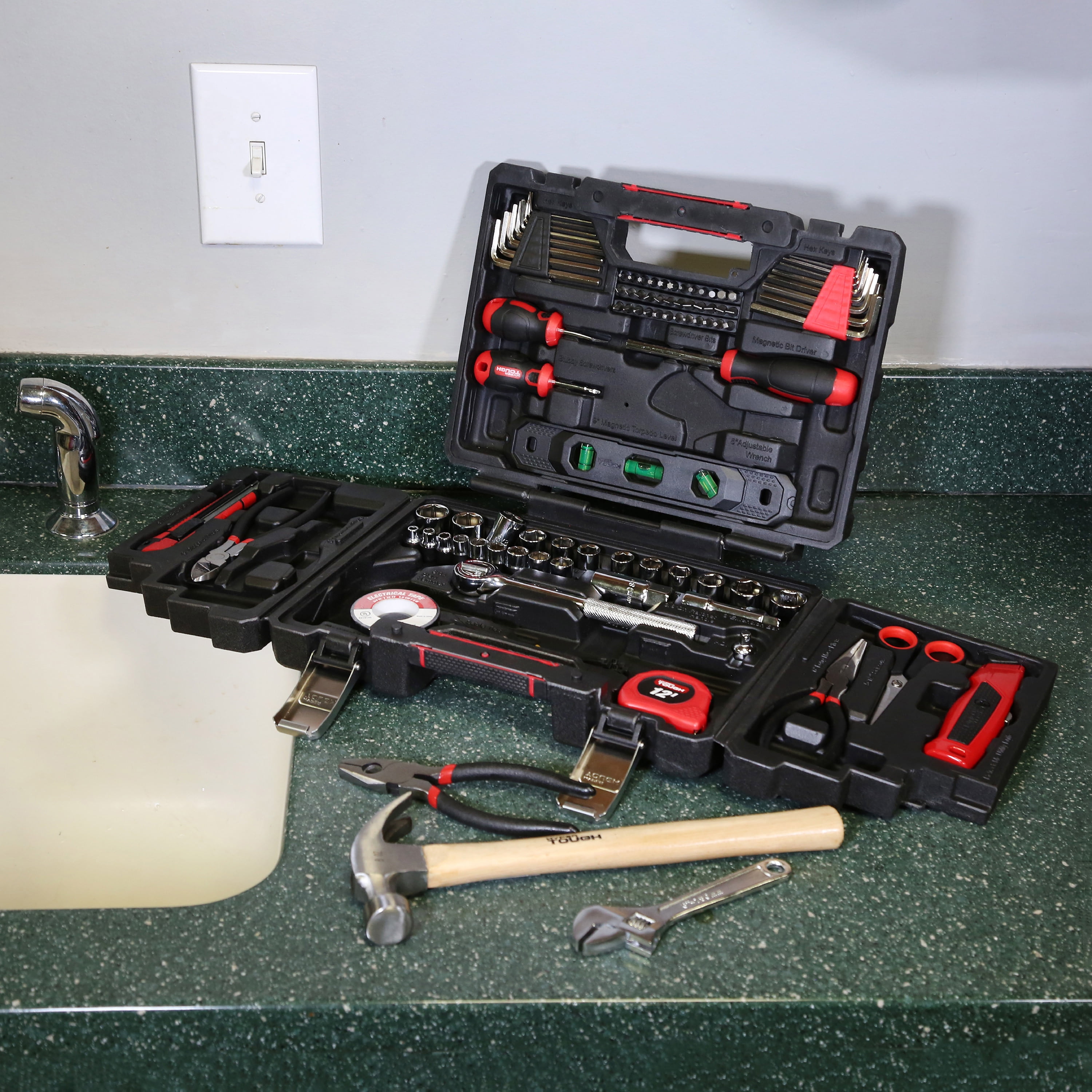 Hyper Tough 53-Piece Home Repair Tool Set, Teal – Walmart
