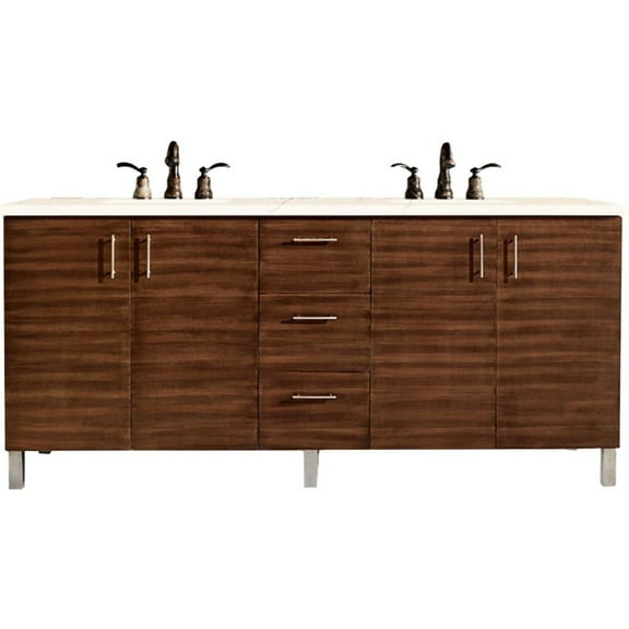 James Martin Vanities 850-V72-3Emr Metropolitan 72" Free Standing Double Basin Hardwood