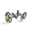 Color 5, variant on Men's Classic Stainless Steel, Pineapple Palm Leaves Pattern Cufflinks Business Wedding Shirts, Black