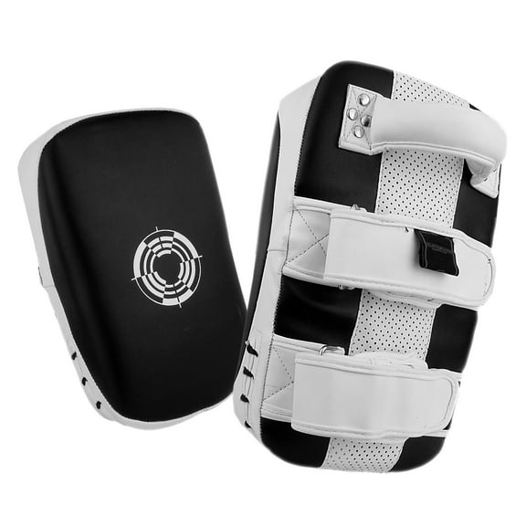 Thai Kicking Pads Muay Thai Kickboxing MMA Training Punch Strike Curved (Pair)