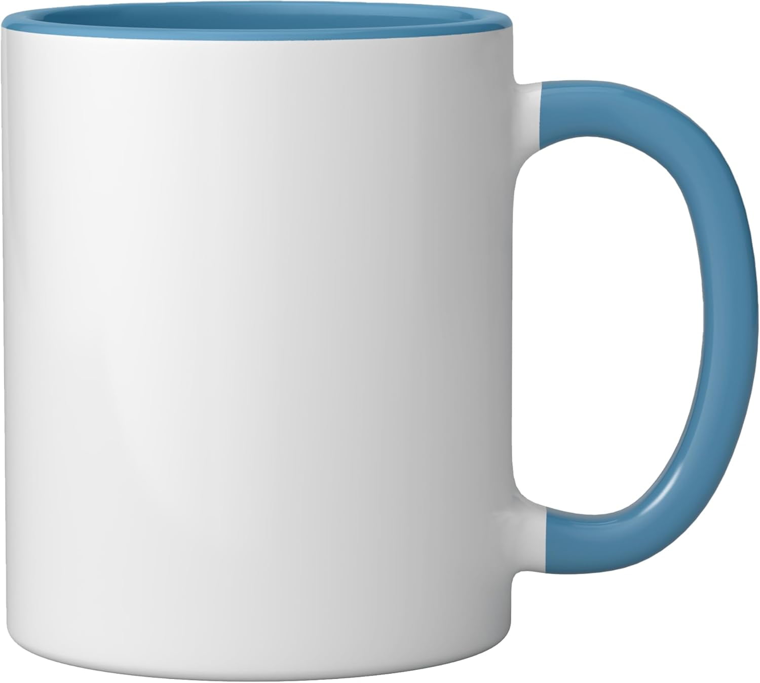 JJEAN-Master Painter Old Man Easels Paint Brushes Ceramic Mug, Blue/White