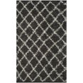 thumbnail image 2 of Safavieh Dallas Shag 6' X 9' Power Loomed Rug in Dark Gray and Ivory, 2 of 10