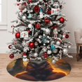 thumbnail image 5 of Lsque Sunset Maple Tree Fox Print Christmas Tree Skirt, Tree Skirt with Ties or Velcro, Perfect for Holiday Decorations, Halloween, and New Year-36", 5 of 7