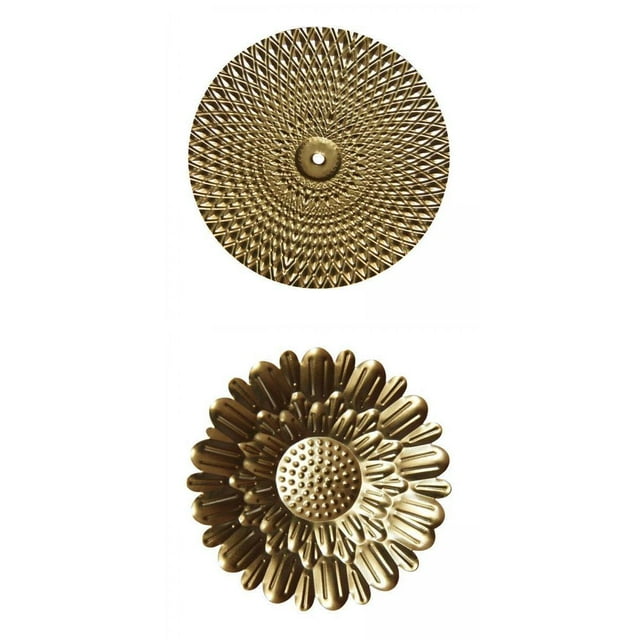 2 esculturas colgantes doradas para montaje en pared Baoblaze Arte de pared de hierro