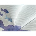 thumbnail image 4 of Ambesonne Animal Quilted Bedspread Set 3 Pcs, Watercolor Fishes, King Size, Pale Blue Mauve Blue, 4 of 5