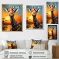thumbnail image 4 of Designart "Creature Amber Giraffe Drops" Animals Floater Framed Canvas Art Print, 4 of 7