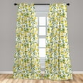 thumbnail image 5 of Ambesonne Kitchen Curtains, Exotic Delicious Garden, Pair of 28"x63", Fern Green Yellow White, 5 of 5