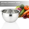 thumbnail image 3 of Milisten Kitchen Condiment Basin Stainless Steel Holding Salad Silver 1 Set 11.71X11.71X5.78in, 3 of 8