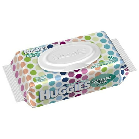 HUGGIES Natural Care Fragrance Free Baby Wipes, 56ct