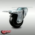 thumbnail image 2 of 3 Inch SS Hard Rubber Wheel Swivel Top Plate Caster with Total Lock Brake SCC, 2 of 2