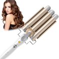 thumbnail image 2 of Curling Hair Styler Ceramic Triple Barrel Waver Styling Professional Iron Tool, 2 of 11
