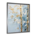 thumbnail image 4 of Designart "Golden Minimalism With Blue Bamboo II" Bamboo Picture Framed Canvas Prints, 4 of 5
