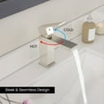 thumbnail image 7 of Ayna Decors Brass Bathroom Sink Faucet Brushed Nickel, Corrosion Resistance Bathroom Faucets for Sink 1 Hole with Water Supply Lines, Single Lever Basin Mixer Tap - AF30101BN, 7 of 7