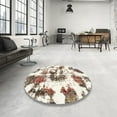 thumbnail image 3 of Ahgly Company Indoor Rectangle Abstract Dark Almond Brown Abstract Area Rugs, 5' x 8', 3 of 6