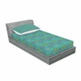 thumbnail image 3 of Ethnic Bedding Set with Sheet & Covers, Colorful Abstract Petals Ornamented with Oriental Sketch Motifs Psychedelic Design, Printed Bedroom Decor 2 Shams, 4 Sizes, Multicolor, by Ambesonne, 3 of 3