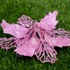 thumbnail image 5 of Yellow 10 Uds. 11cm grandes flores artificiales con brillo árbol de Navidad colgantes ornamento Diy, 5 of 5