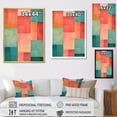 thumbnail image 4 of Designart "Melodic Coral Cubes Shapes II" Abstract Shapes Floater Framed Wall Decor, 4 of 5