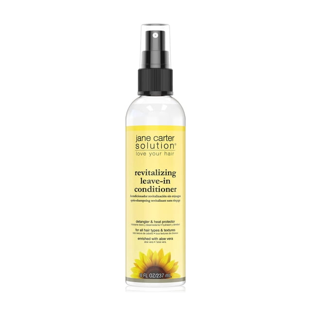JANE CARTER SOLUTION Spray acondicionador revitalizante sin enjuague (8 oz) - Protector de calor hidratante que reduce el encrespamiento