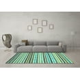 thumbnail image 3 of Ahgly Company Indoor Square Abstract Light Blue Modern Area Rugs, 8' Square, 3 of 4