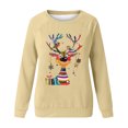 thumbnail image 4 of Wancir Womens Christmas Sweatshirt Funny Reindeer Snowman Crewneck Xmas Holiday Long Sleeves Pullover Tops, 4 of 4