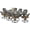 Dark Bronze/Khaki, variant on MEETWARM 9-Piece Outdoor Patio Dining Set, All Weather Cast Aluminum Patio Funiture Table and Chairs Set- 94.5” Rectangular Table and 8 Cushioned Swivel Rocker Chairs for Garden, Umbrella Hole, Khaki