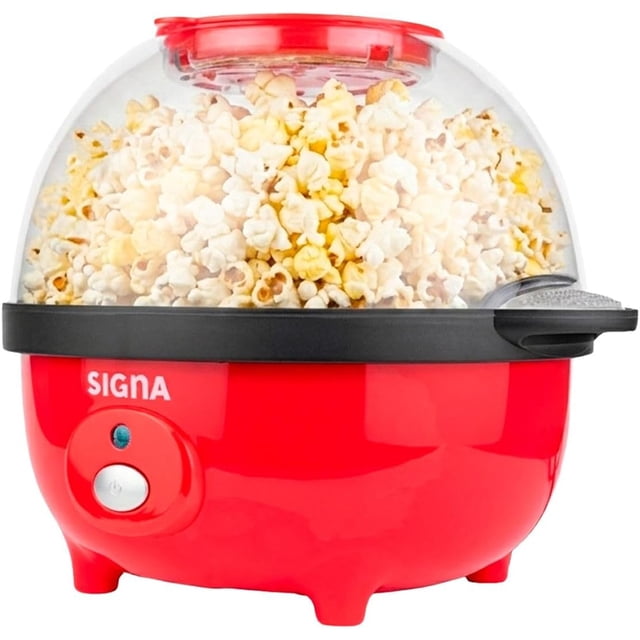 Palomera Electrica Máquina De Palomitas De Maiz Eléctrica Palomitero Estilo Compacto Funciona Con Aire Caliente Ideal para Fiestas y Cine en Casa (Redondo)