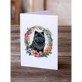 thumbnail image 2 of Black Chow Chow and Flowers Greeting Cards and Envelopes Pack of 8 7 in x 5 in, 2 of 3