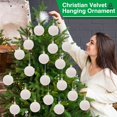 thumbnail image 2 of Christmas Velvet Balls 1.97 Flocked Christmas Hanging Ornaments Handmade Velvet Balls Xmas Tree Ornaments Xmas Tree Bulbs for Wedding Anniversary Party 15 Pcs, 2 of 5