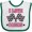 White and Green, variant on Inktastic I Love Racing Rally Flags Girls Girls Baby Bib