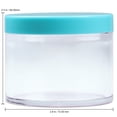 thumbnail image 3 of 120G/120ML 4 Oz High Quality Plastic Cosmetic Sample Jars with Teal Lids, 3 of 3