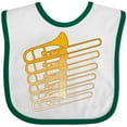 thumbnail image 3 of Inktastic Trombone Line Boys or Girls Baby Bib, 3 of 4