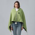 thumbnail image 4 of DAMAI Electric Blanket for Office Lunch Break, 2025 New Cozy Portable USB Heated Shawl 3 Heating Levels Throw Blanket Wearable Blanket for Home, Office, Travel & Camping (Green), 4 of 8