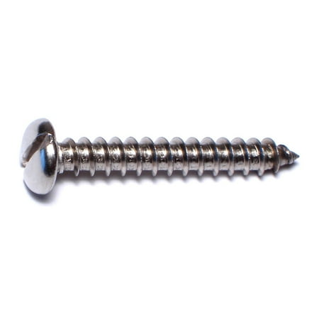 

#12 x 1-1/2 18-8 Stainless Slotted Pan Sheet Metal Screws SMSPSS-424 (14 pcs.)