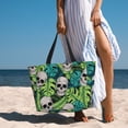 thumbnail image 6 of Balery Skull and Palm Leaves Beach Travel Bag - Water-Resistant, Large Capacity Lightweight Tote with 7 Pockets for Women and Men - Perfect for Beach, Pool, Gym, and Travel, 6 of 7