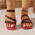 thumbnail image 1 of YOUYEDIAN Pantoufles pour Femmes d'Intérieur d'Été Chaussures d'Intérieur Tendance Sandales Décontractées Sandales de Plage (Rouge), 1 of 6
