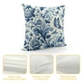 thumbnail image 4 of COMIO Blue and White Porcelain Floral Butterfly Pillow Covers Vintage Chinoiserie Couch Pillow Case Modern Decorative Square Throw Pillows for Living Room Cushion Outdoor, 4 of 5