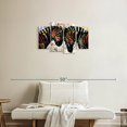 thumbnail image 2 of Elephant Stock Paint Splash Zebras Wall Art - Horizontal Multi Panel Canvas - Living Room Wall Decor - Animal Multi Panel - Black And Red Decor - 30" x 18", 2 of 4