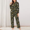 thumbnail image 2 of Haiem cartoon Skull spider web Pattern Women’s Long-sleeve Sleepwear,Sleepwear Set,2-piece Loungewear Set,Soft PJs Comfy Nightwear with Pockets-X-Large, 2 of 7
