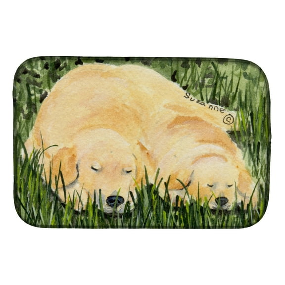 Carolines Treasures SS8838DDM Golden Retriever Dish Drying Mat 14 x 21" multicolor